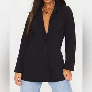 PLT Black Oversized Boyfriend Blazer
